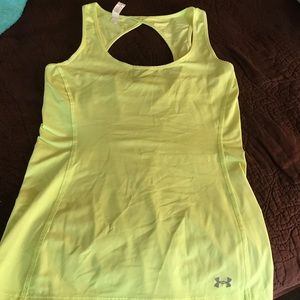 Under armour tank top yellow xs